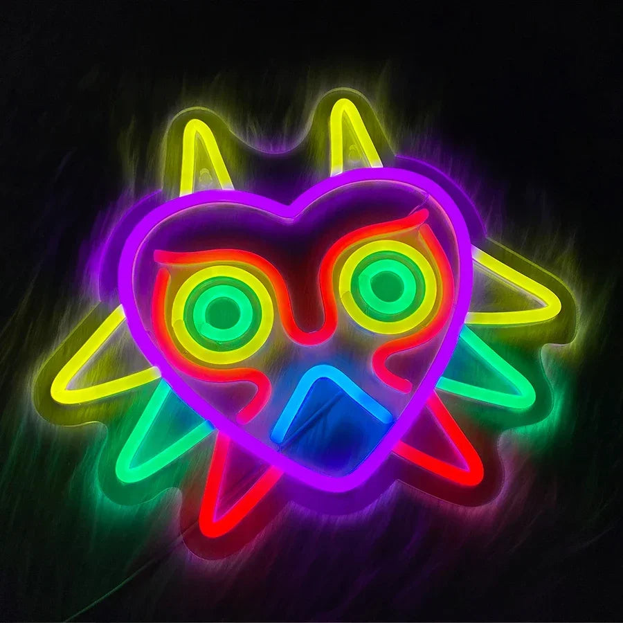 Neon de Parede Máscara Majora Zelda