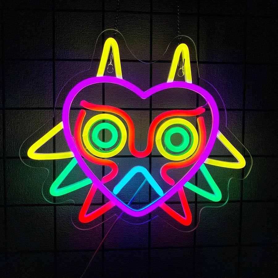 Neon de Parede Máscara Majora Zelda