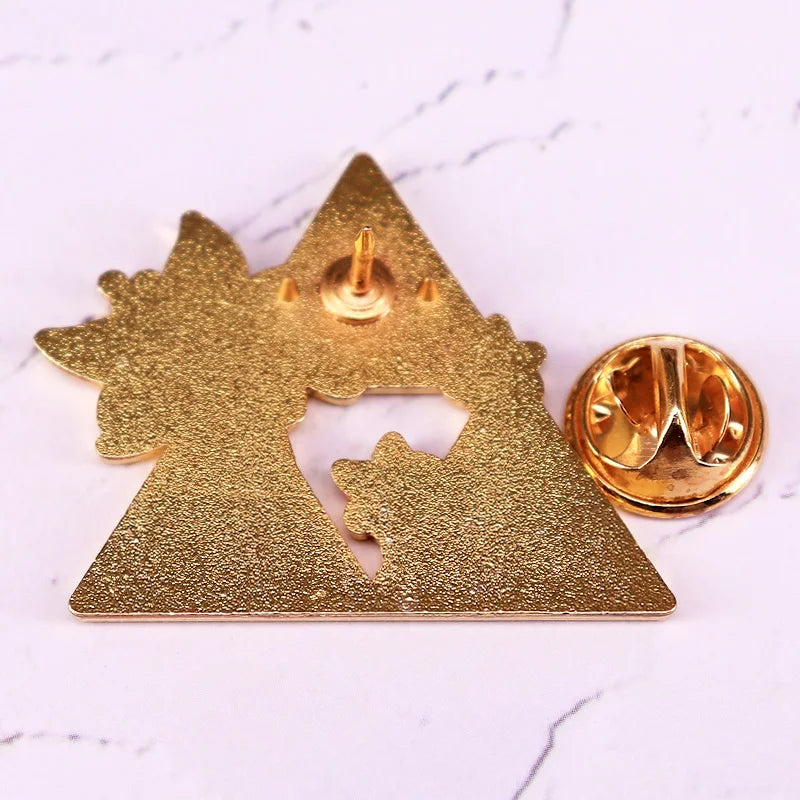 Broche Pin Triforce e Flor Princesa Silenciosa