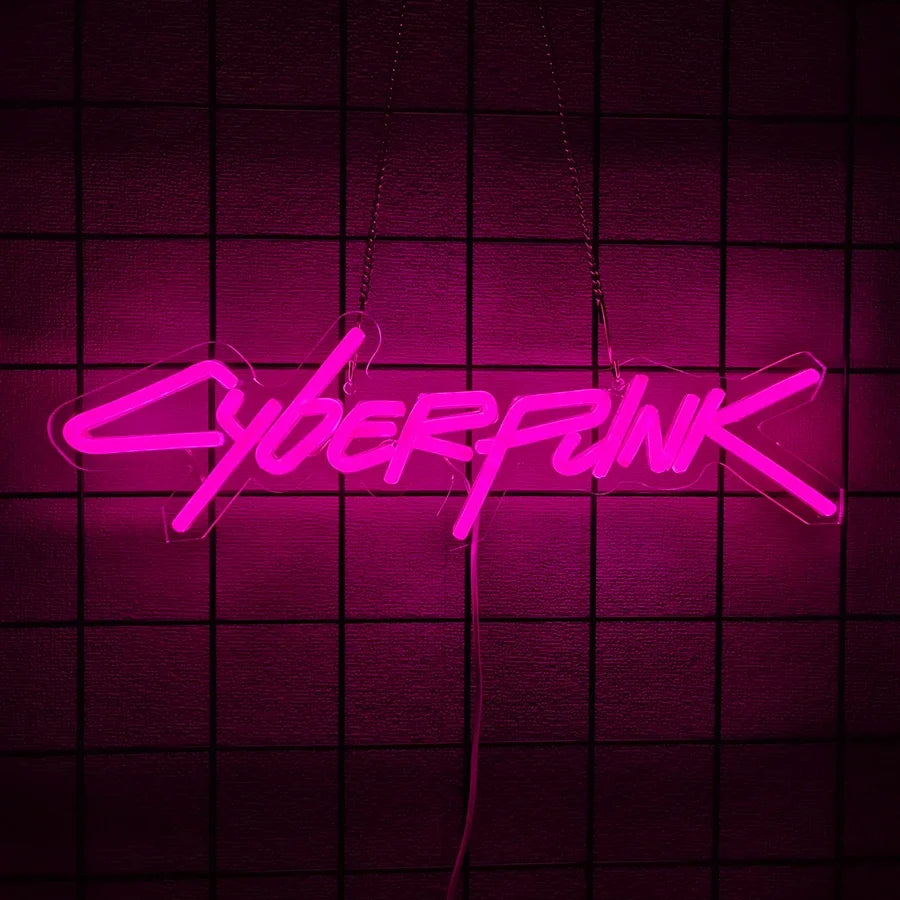 Neon de Parede Logo Cyberpunk