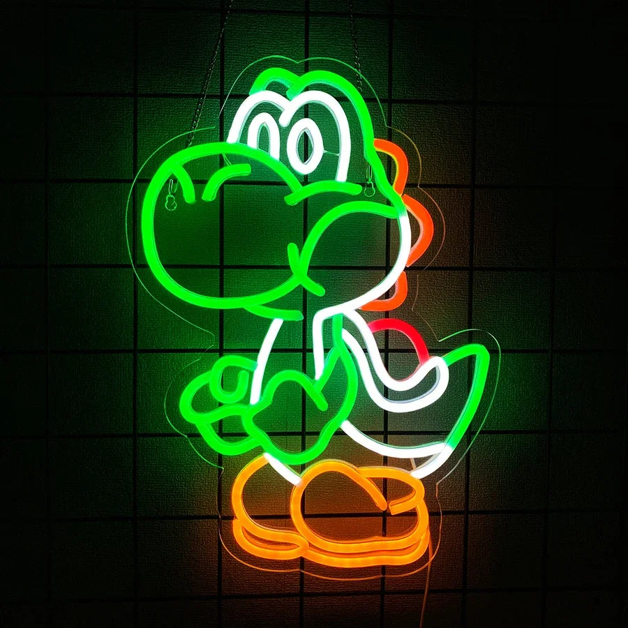 Neon de Parede Yoshi Mario