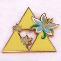 Broche Pin Triforce e Flor Princesa Silenciosa