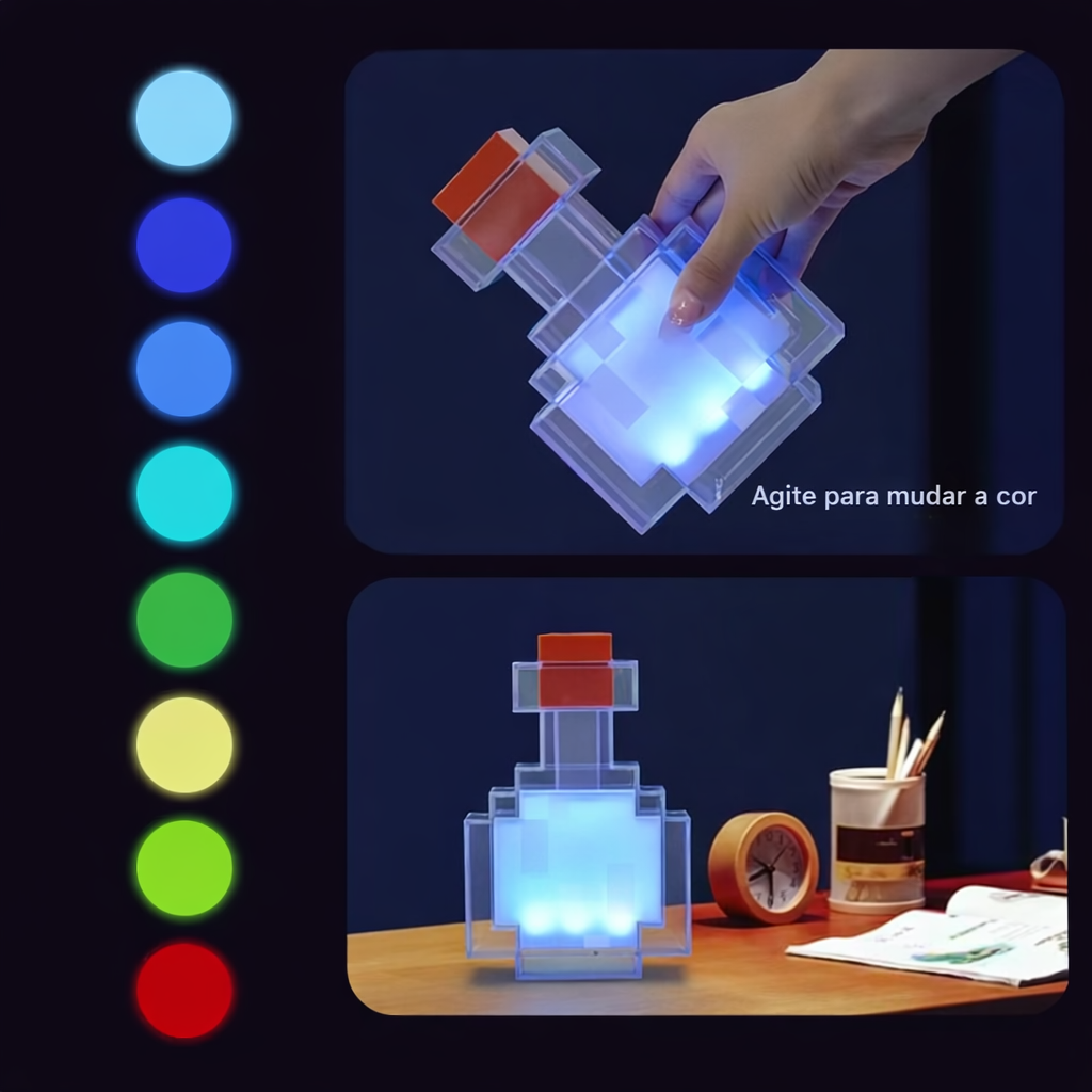 Luminária Poção Minecraft