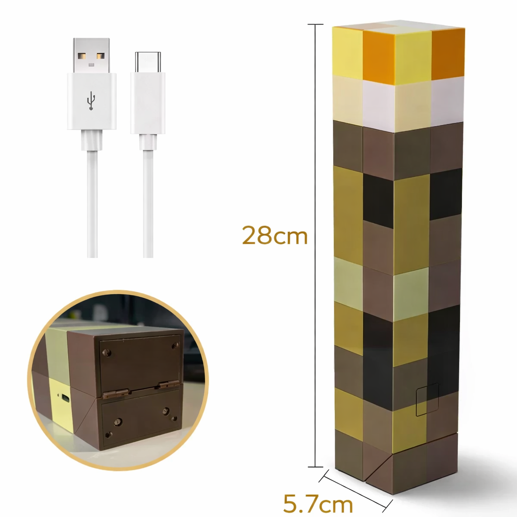 Luminária Tocha Minecraft